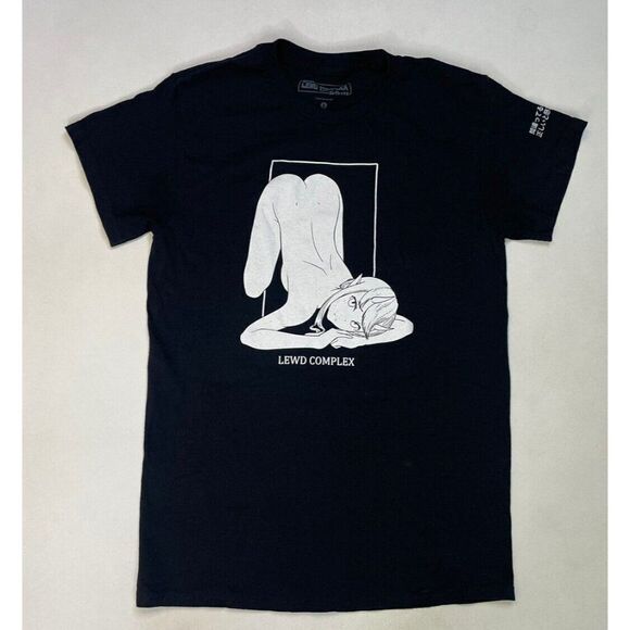 Lewd Complex Tops - Lewd Complex Succubae Sexy Girl Graphic T-shirt Women Small Black Short Sleeve